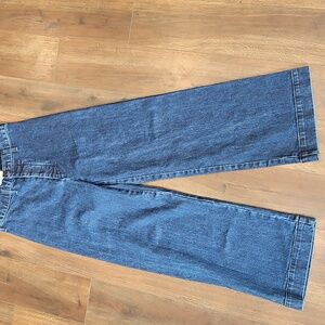 The Great The Seafair High Waist Button Fly Wide Leg Jeans 27